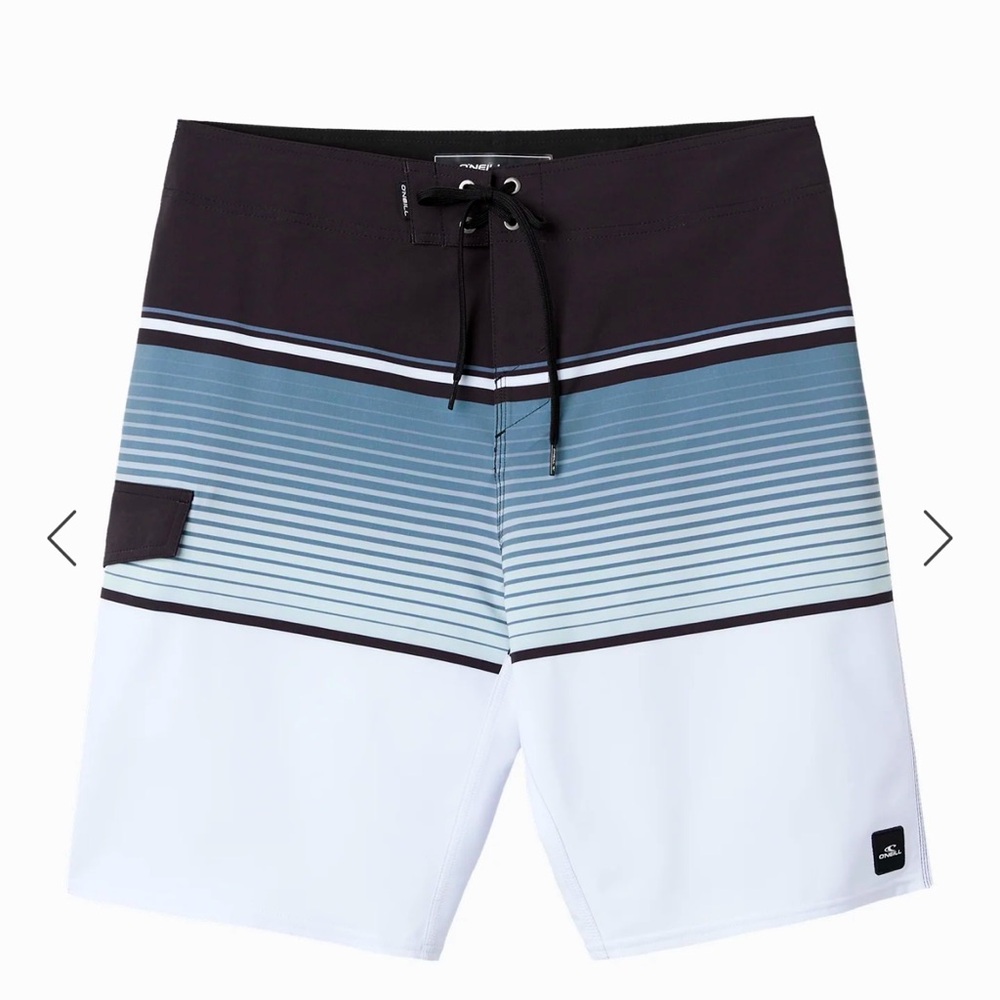 O’Neill Lennox stripe men’s 32” waist below the knee 21” board shorts trunks new